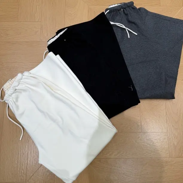 【汤圆】百搭简约宽松设计抽绳松紧腰阔腿裤