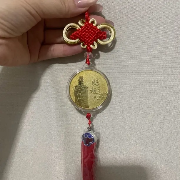湄洲妈祖汽车出入挂件平安高档车内后视镜车载招财挂饰纪念品