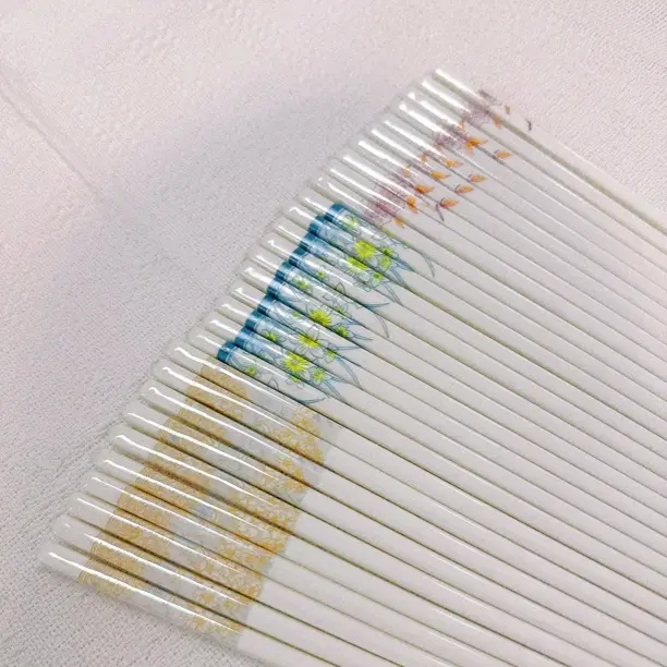 【米粒·出口原单】釉下彩家用防霉防滑耐高温易清洗随机颜色10双