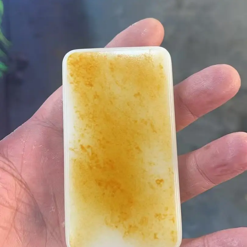 糖白玉平安无事牌挂件质地温润细腻山料金山矿设计简单大方