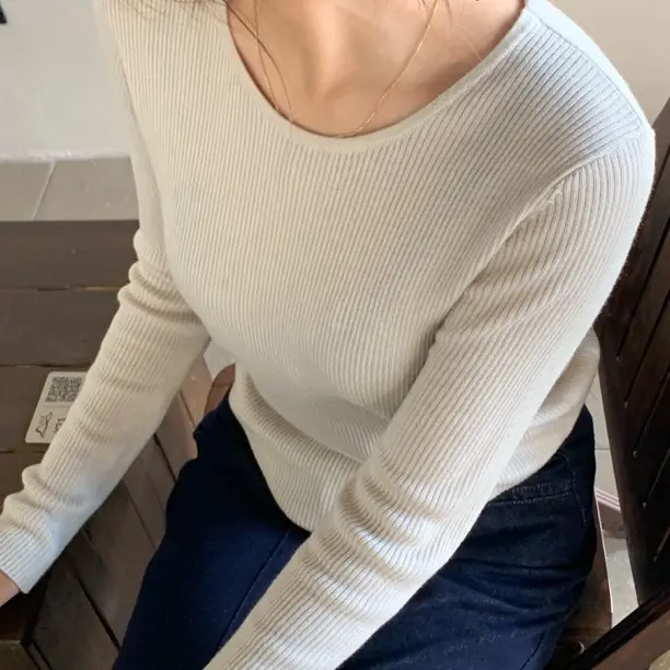 【冰了个.】韩系慵懒风软糯圆领秋冬百搭针织打底女