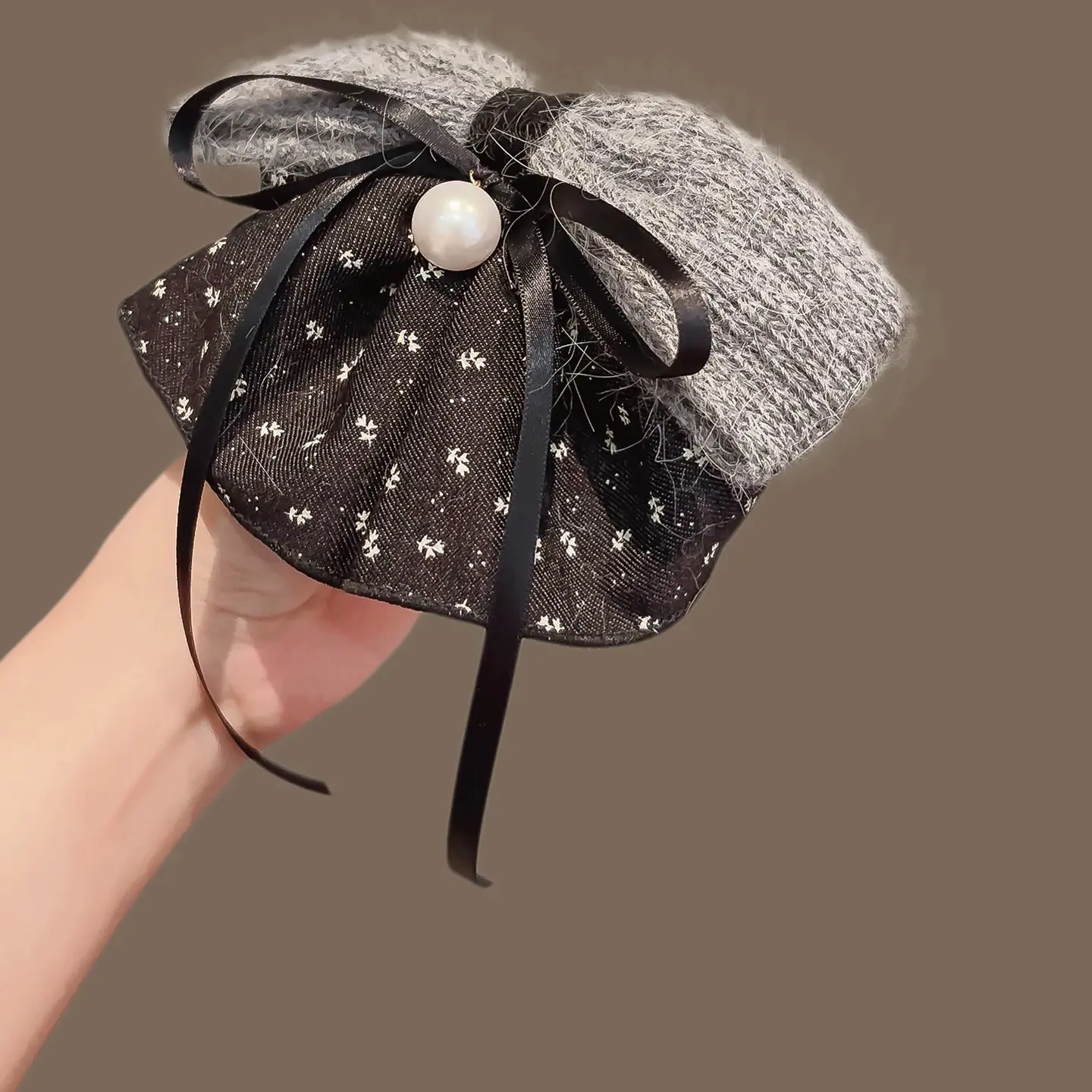 3号链接韩系碎花蝴蝶结裙摆发夹弹簧夹气质甜美高级感头饰发饰