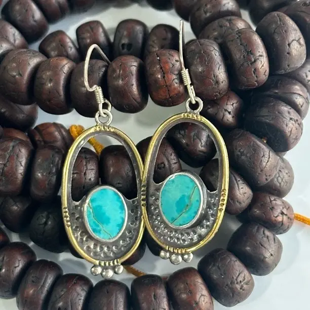 925银耳饰 小松民族风藏式简约气质复古百搭耳饰