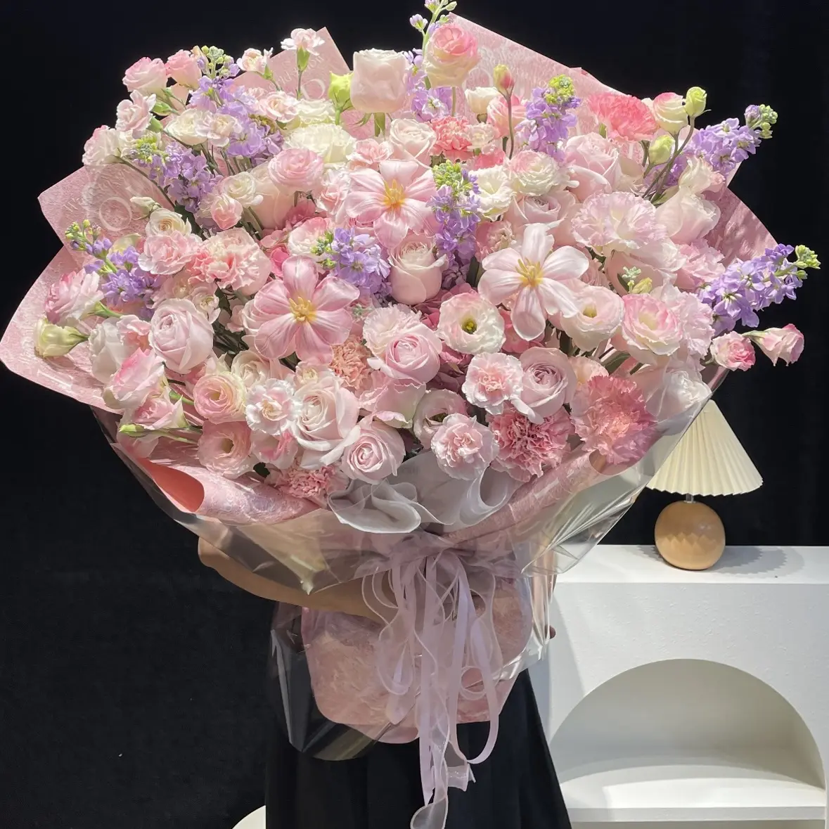 粉色系玫瑰鲜花花束同城配送女友表白求婚订婚纪念日生日约会礼物