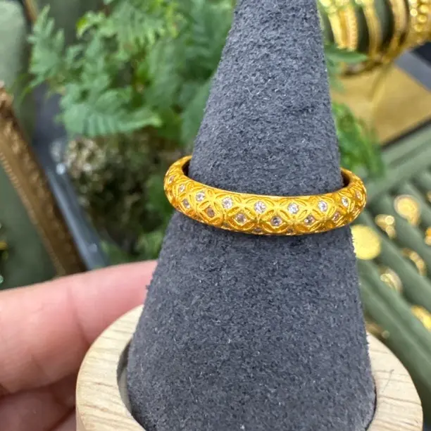 铜合金锆石戒指 2025年新款铜合金戒指女士