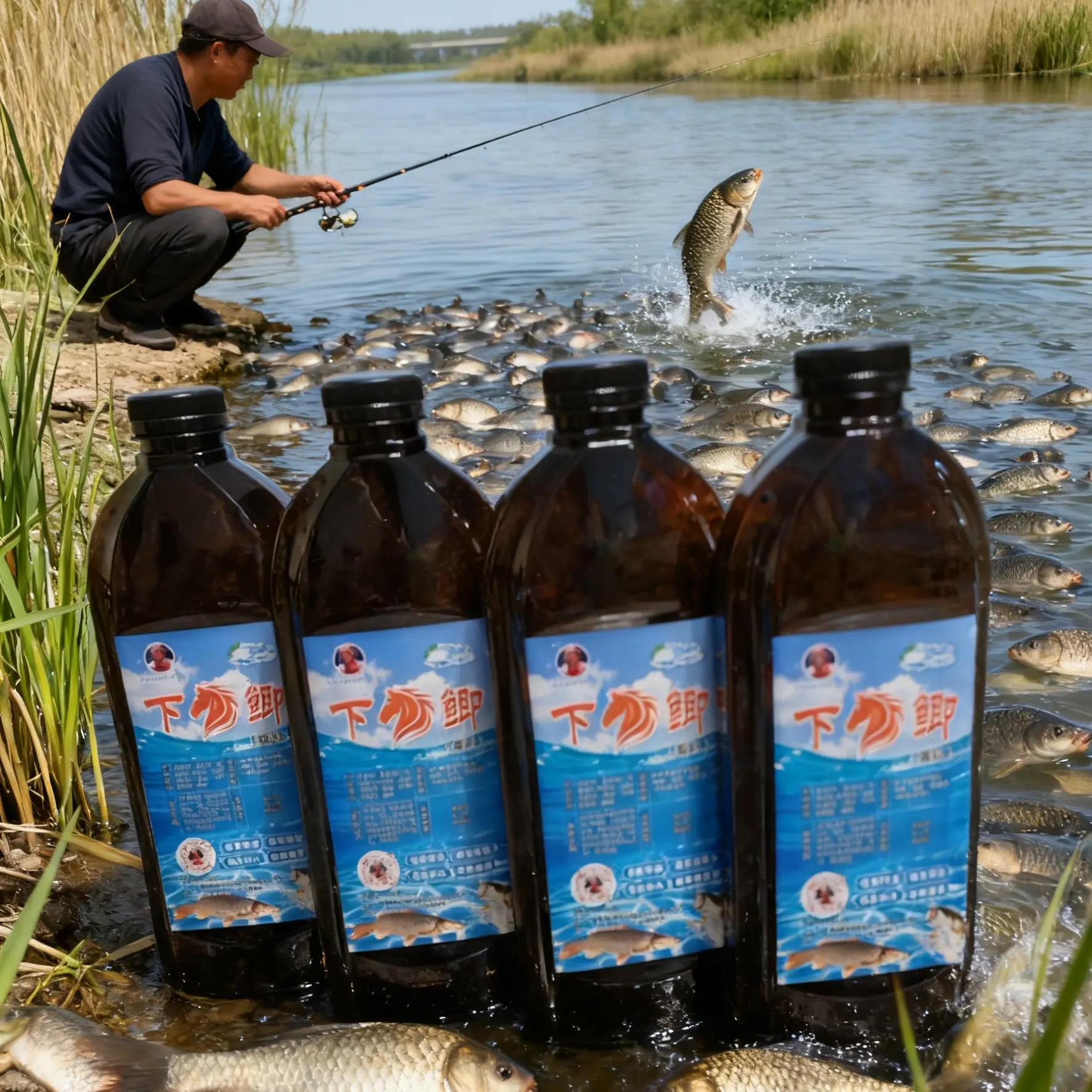 《阜阳伍佰专属》鲫鱼酒米专攻野河鲫鱼打窝垂钓一体无需其他窝料