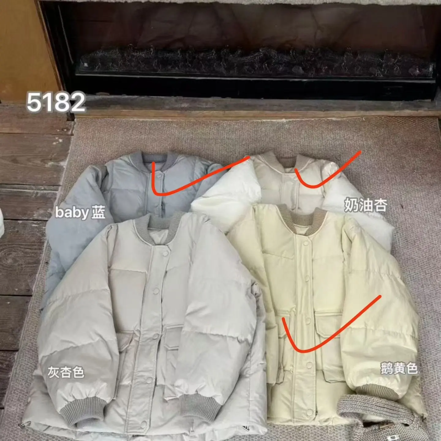 韩系慵懒风棒球领羽绒女冬季宽松大口袋加厚中长款短款羽绒服女