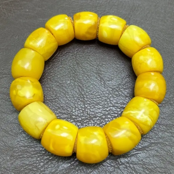 橘皮老蜡马蹄单圈手串