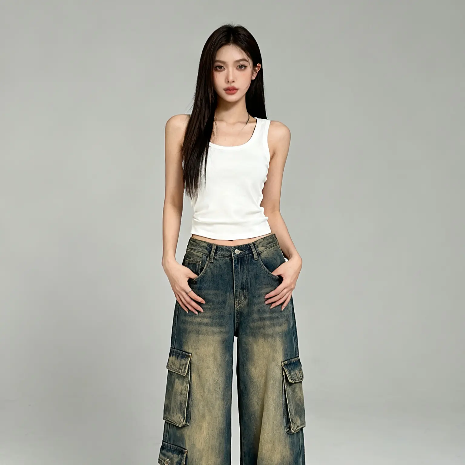 2025秋冬新款时尚百搭牛仔裤扣号下单No退换