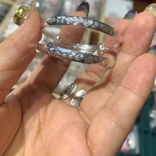 足银手镯 9999宝宝可调节手镯