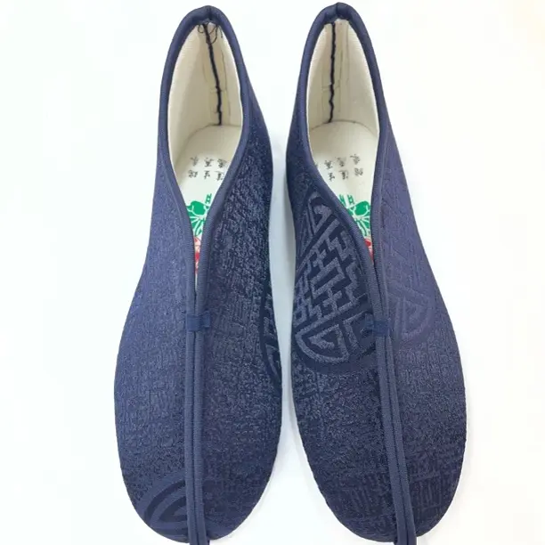 男士中老年软底手工绣花千层底冲喜棉布鞋老人用品