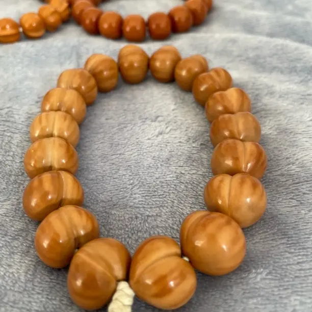 天然无泡药聚宝盆屁桃猴头手串男女同款文玩佛珠