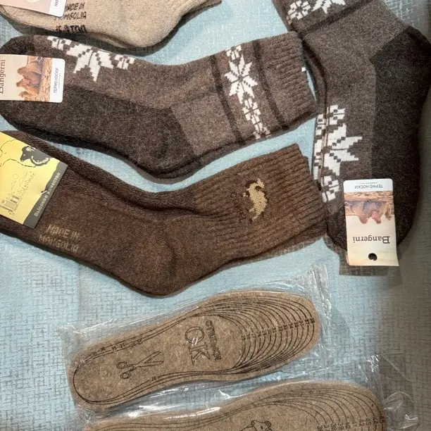 毛袜子冬季羊毛毡鞋垫吸汗透气保暖防寒男女通用加厚款