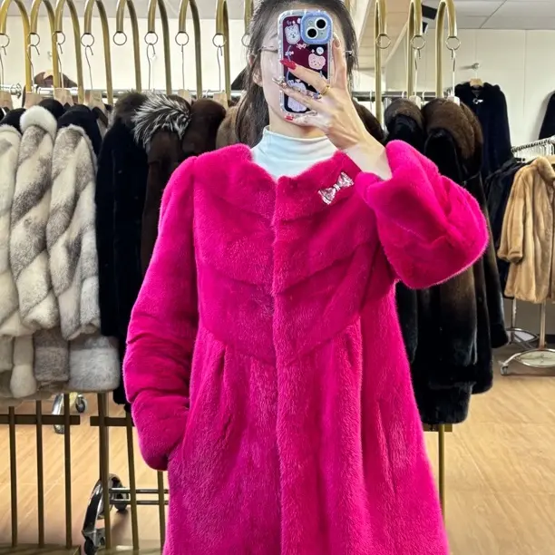 短款立领进口整貂水貂外套女秋冬时尚年轻款法式