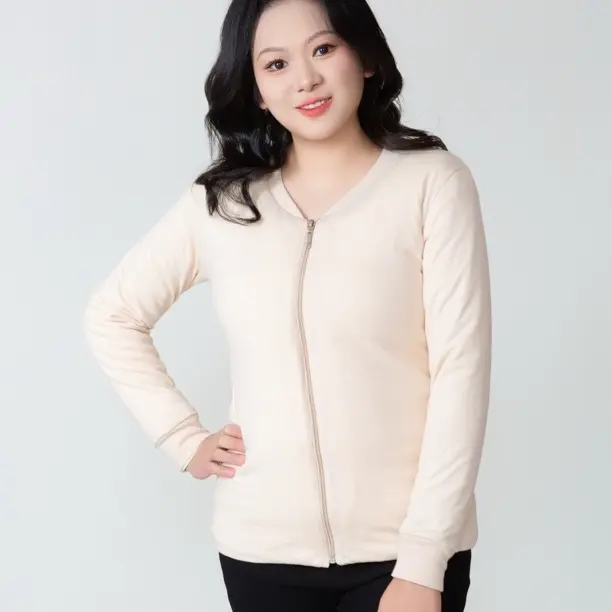 桑蚕丝女士冬季低领贴身保暖内胆小棉袄