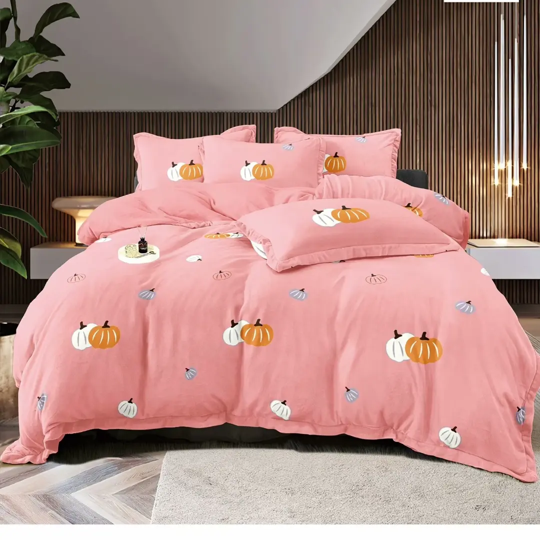 高克重牛奶绒布料定做床单被罩加厚牛奶绒被套加厚加绒