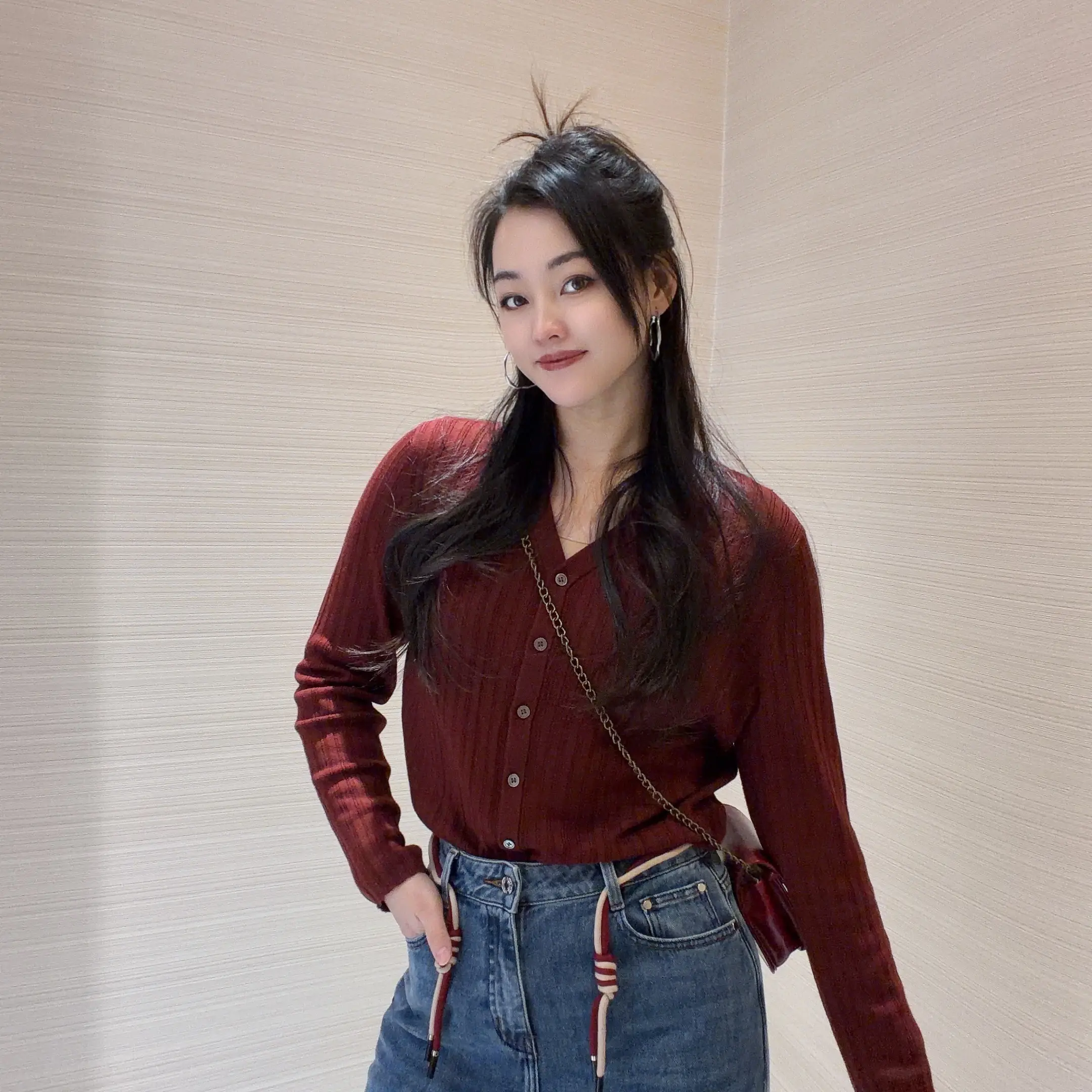 秋冬宽松显瘦长袖针织衫女百搭休闲外搭上衣