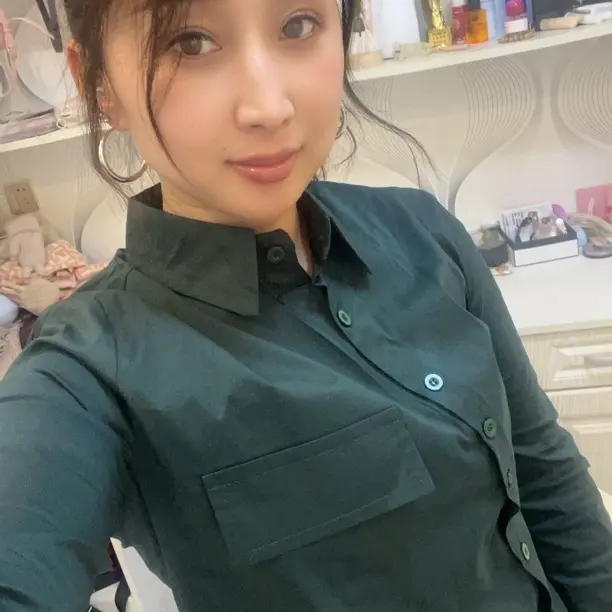 衬衫女长袖纯色斜襟POLO领修身显瘦百搭气质秋冬打底上衣