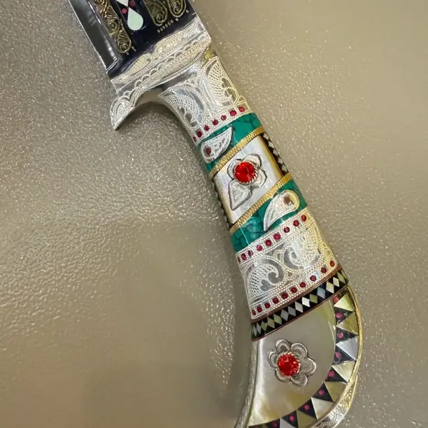 马蹄款柄直柄小刀傅制作精美款式可收藏可送人