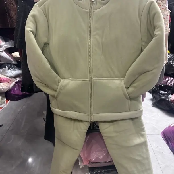 冬季三层加绒加厚可外穿情侣休闲家居服套装