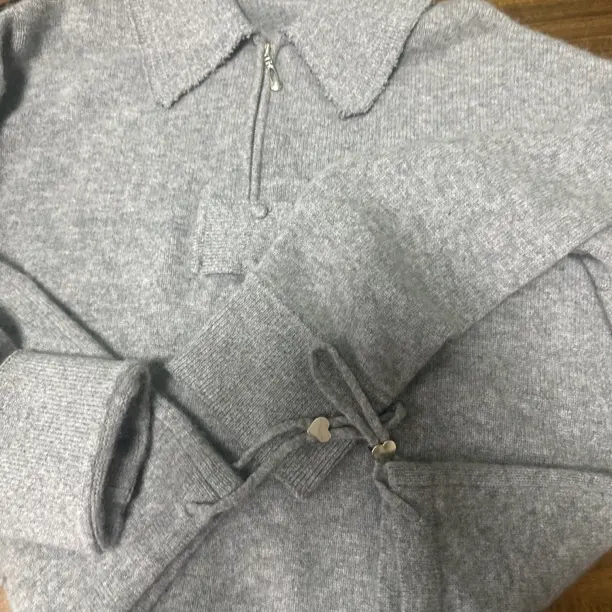100山羊绒衫毛衣厚款polo领羊绒针织衫欧若精灵风针织秋冬季灰色