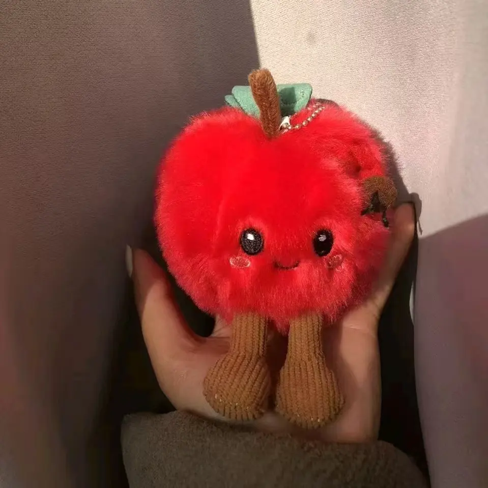 【到手10个】4寸带虫子趣味苹果 学生文具套装