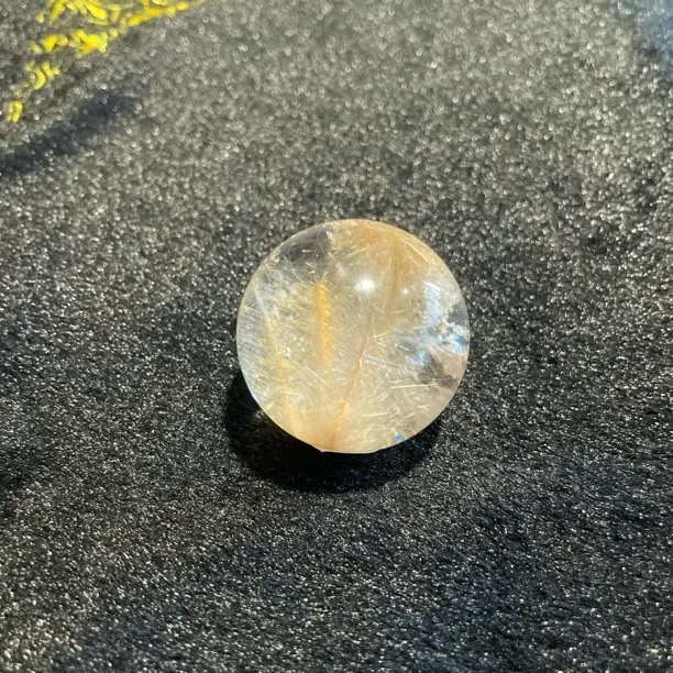 天然金发晶散珠圆珠 diy配珠水晶单珠多宝佛珠饰品配件