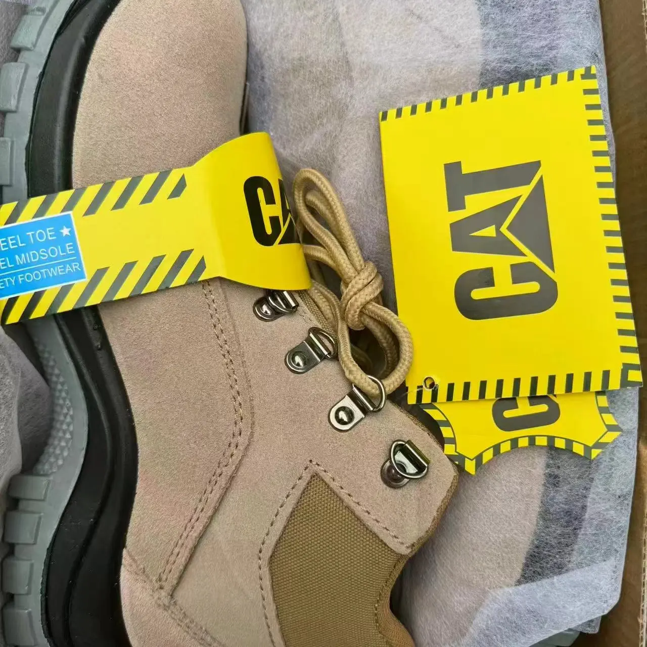 美国品牌牛皮工装鞋防砸