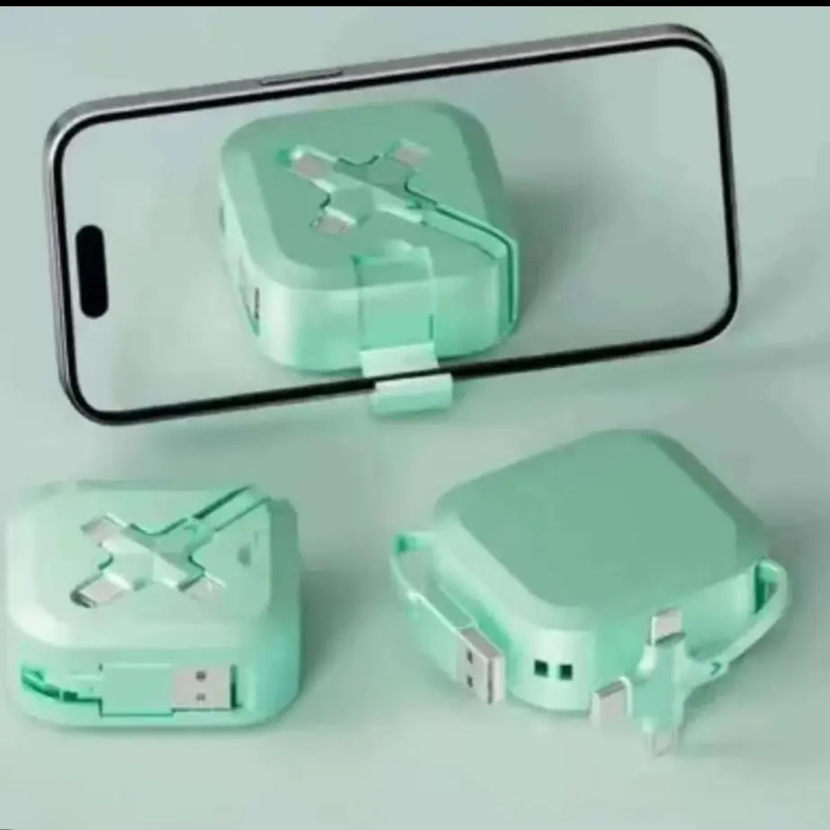 （1号）精品数码三合一伸缩数据线便携超级快充适用于多种设备