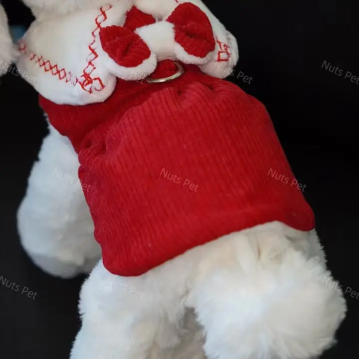 宠物灯芯绒加绒两脚衣猫咪狗狗通用秋冬情侣套装