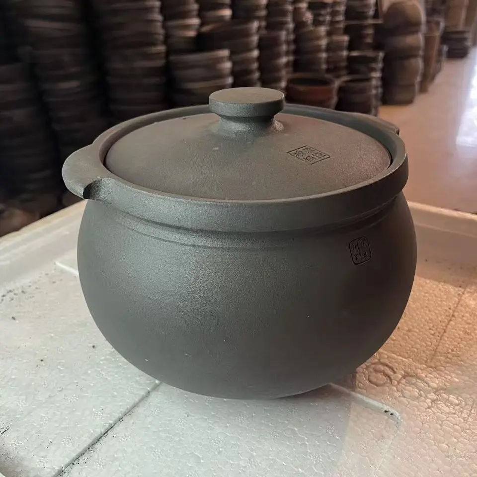 荥经砂锅非遗全手工无釉无涂层太极双耳细沙家用燃气煲汤炖锅