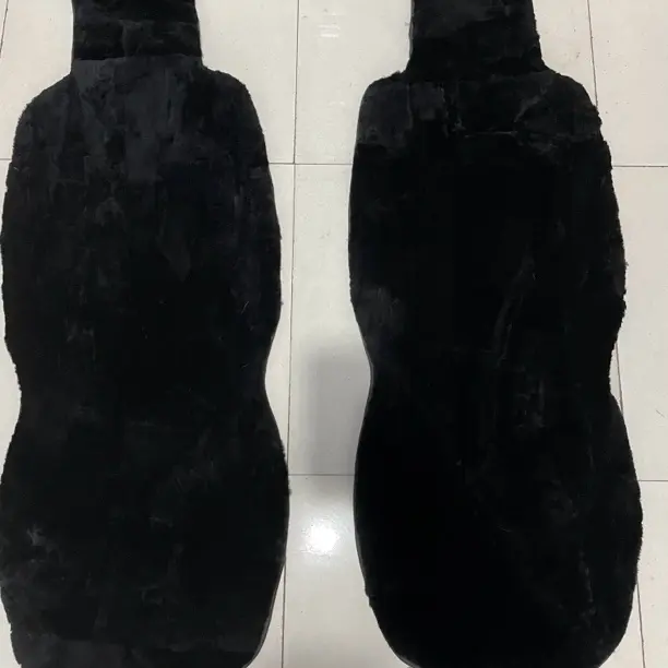 真羊皮皮毛一体汽车冬季靠背毛绒两个通用汽车坐垫汽车专用