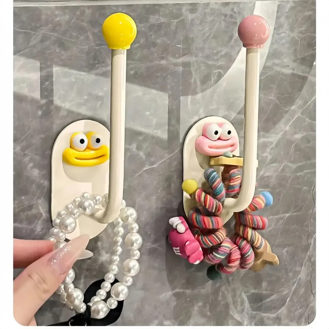 发圈发箍粘钩收纳架发夹皮筋头绳挂钩发绳首饰品收纳架塑料卫生间