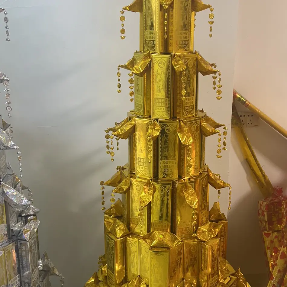 金山银山一对半成品手工折纸DIY材料包含视频教程