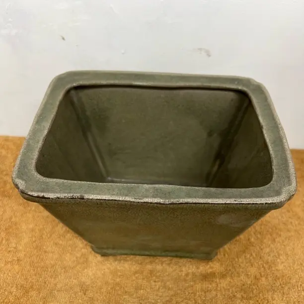 冰裂工艺四方绿植造景花盆透气耐用适合盆景