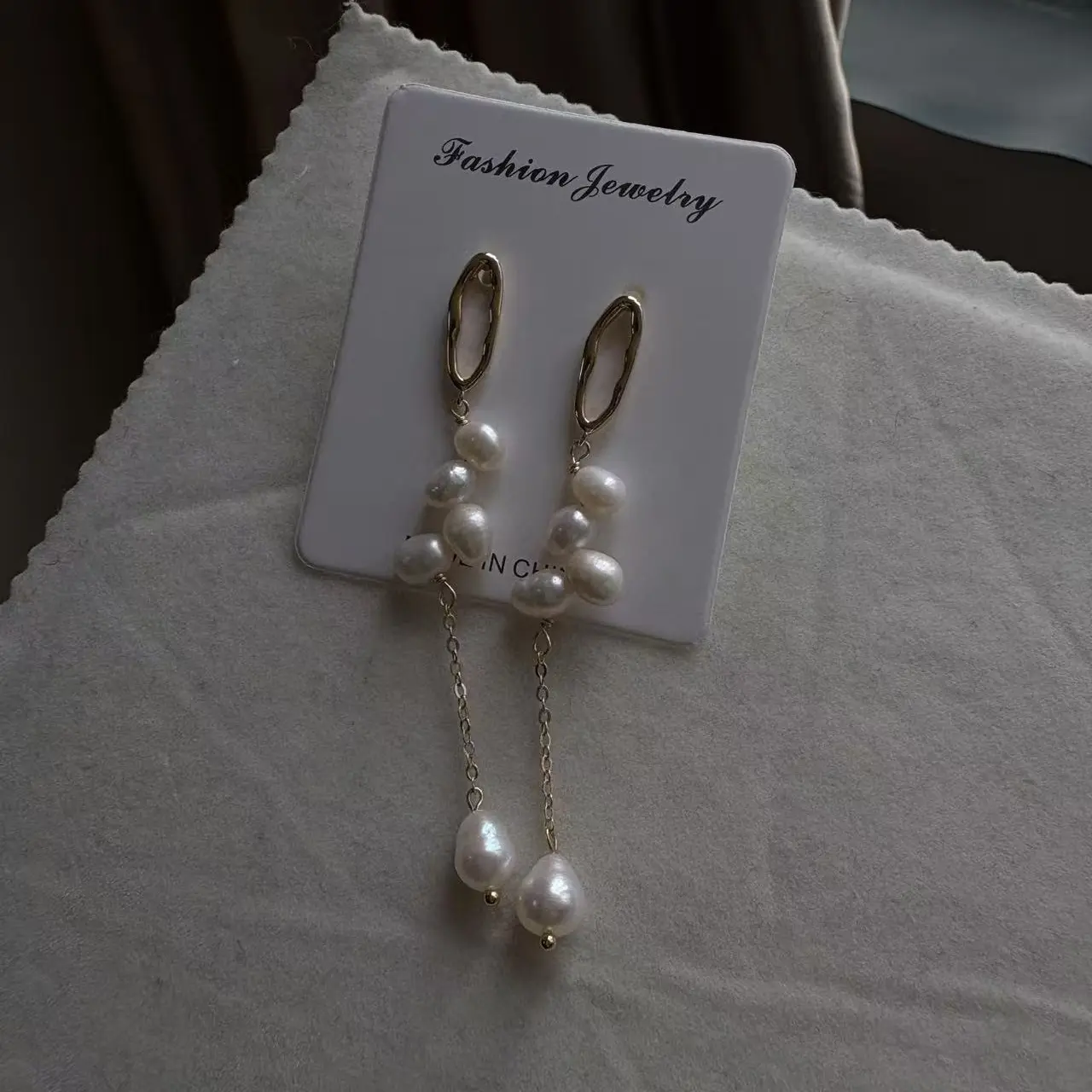 铜合金耳饰 轻奢高级感流苏银针耳环韩版时尚简约百搭