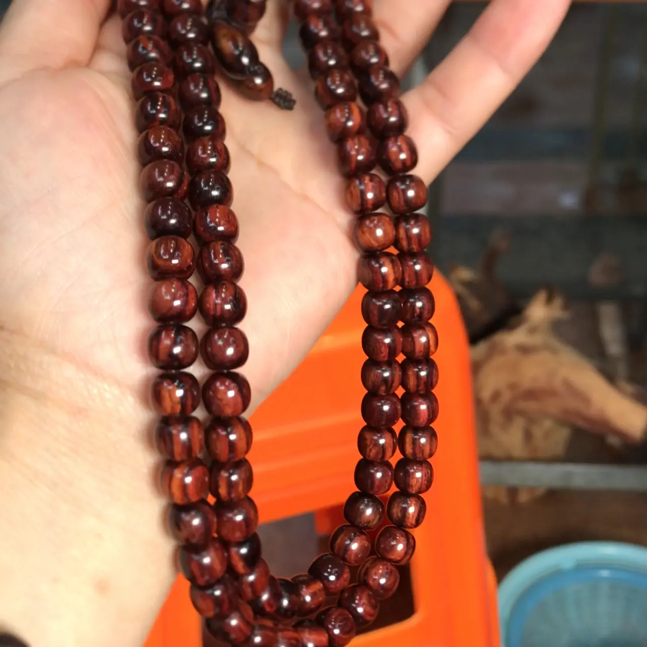 海南黄花梨，山料油梨规格8X9老型珠纹理清晰，