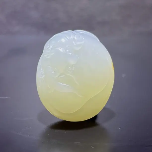 新疆和田籽玉《财运亨通》手工雕刻百搭 27*23*14mm，13.2克