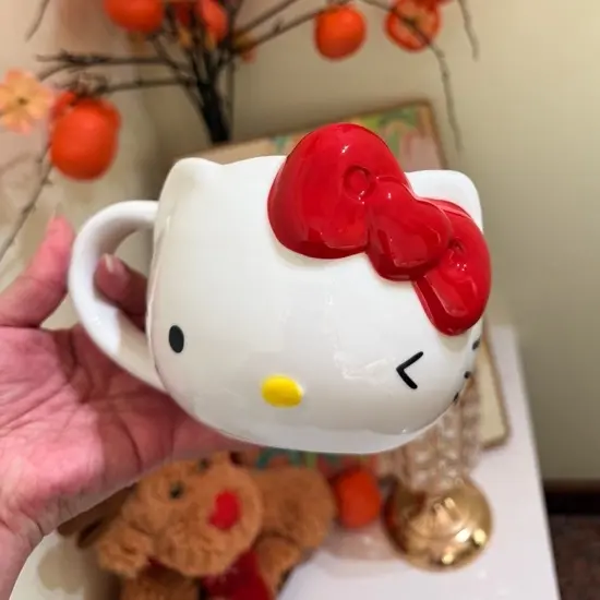 HelloKitty可爱陶瓷水杯居家送礼高颜值卡通500ml马克杯手绘茶杯