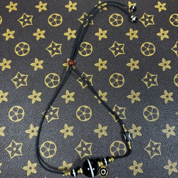 天然玛瑙一线药师三珠锁骨链尺寸约19mm