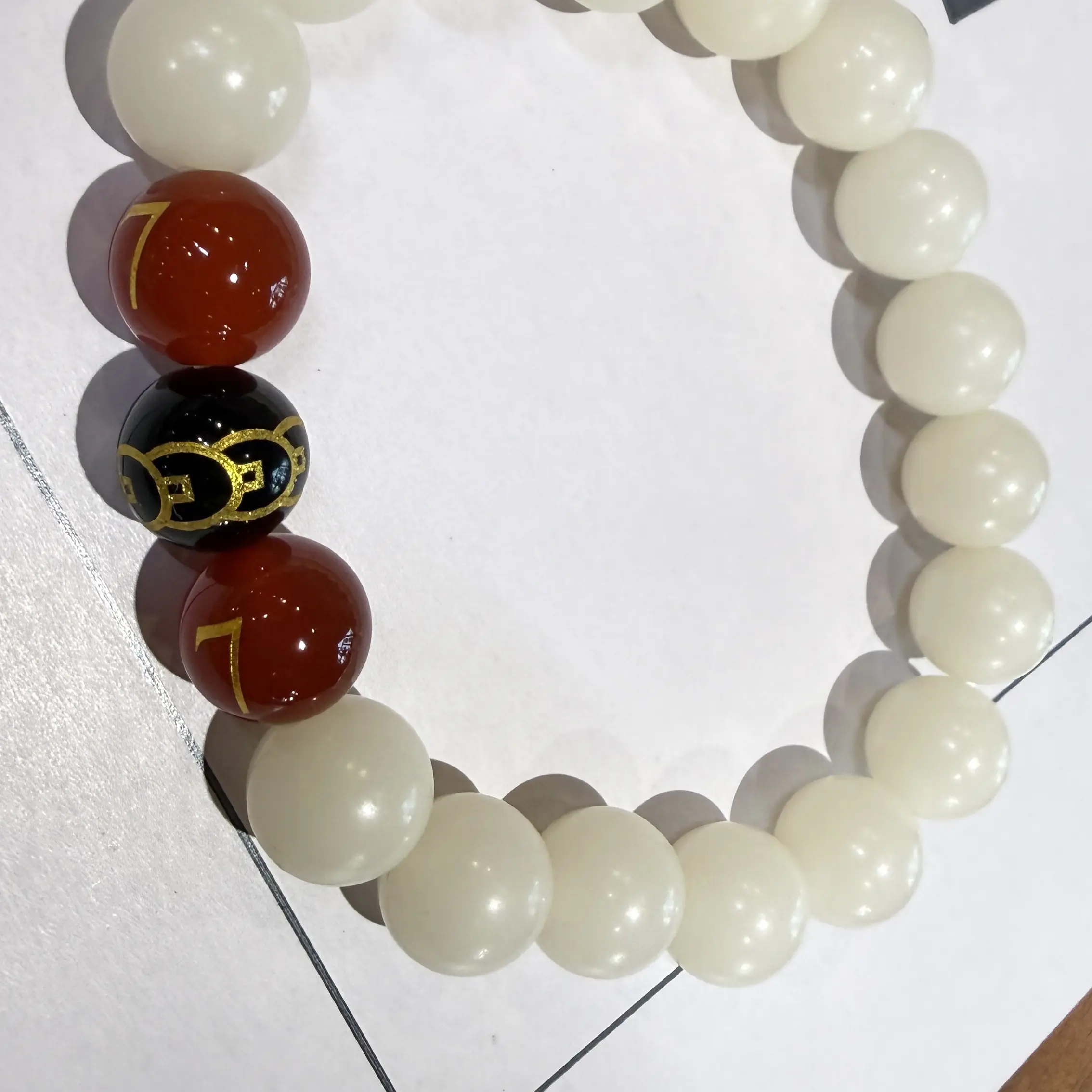 非金属仿珍珠手链 五台山财源滚滚手串纳福迎祥驾年货必备