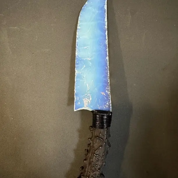 蛋白石纯手工打制鹿角刀柄猎刀礼品