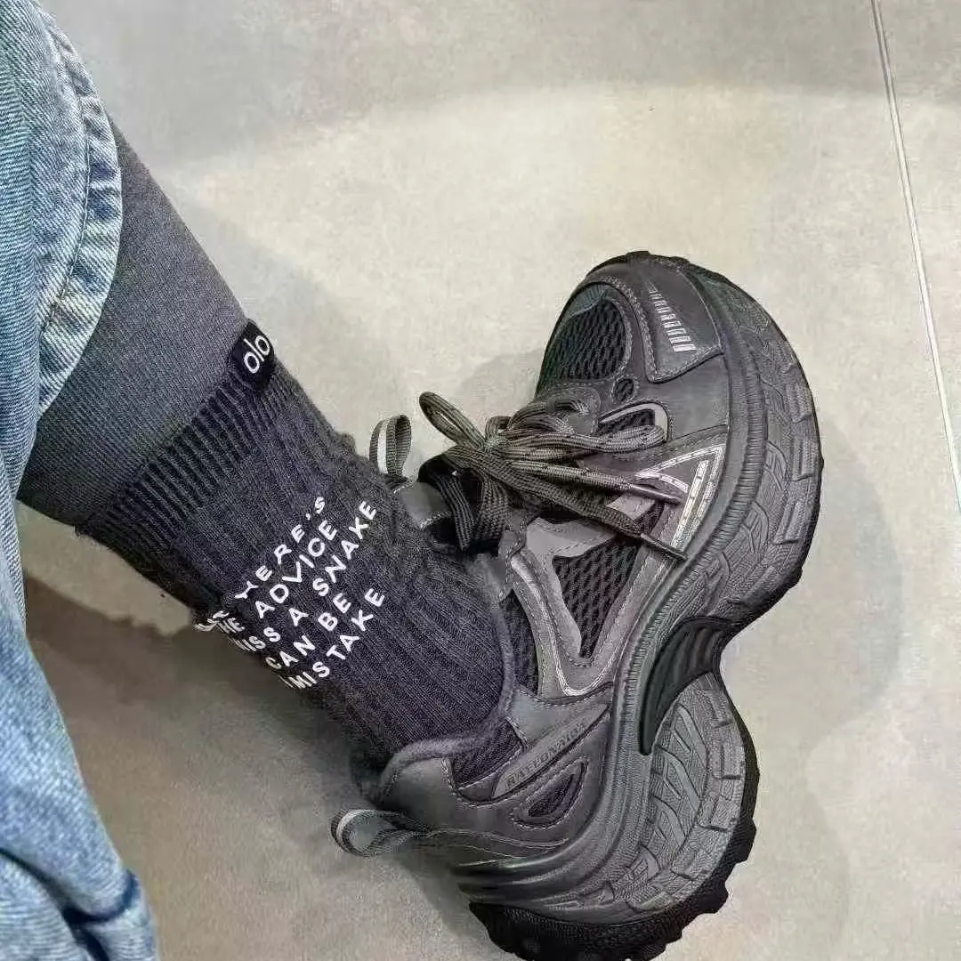 加绒厚底老爹鞋913-8