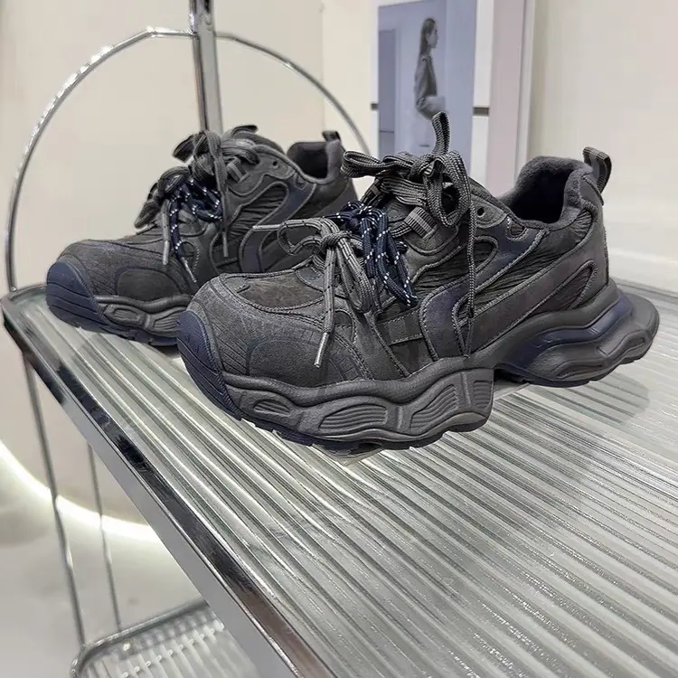 冬季加绒潮欧货配阔腿裤厚底老爹鞋女鞋运动鞋休闲鞋25-17