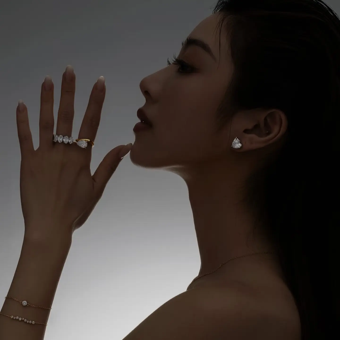 铜合金戒指 戒指 欧美风波纹白色指环13号复古网红日韩个性气质