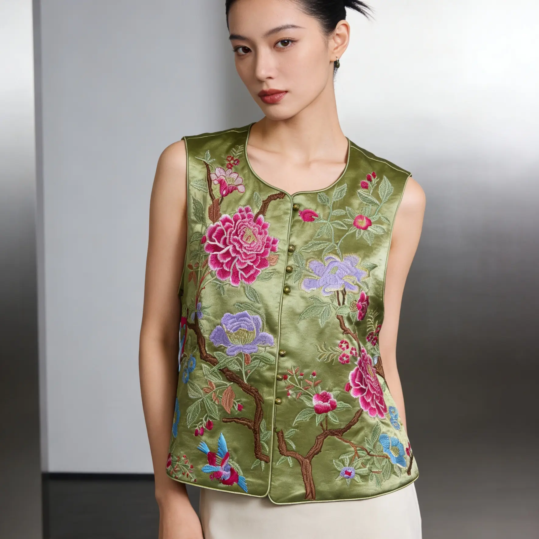 【繁花似锦】新中式国风重工刺绣女士春秋马甲