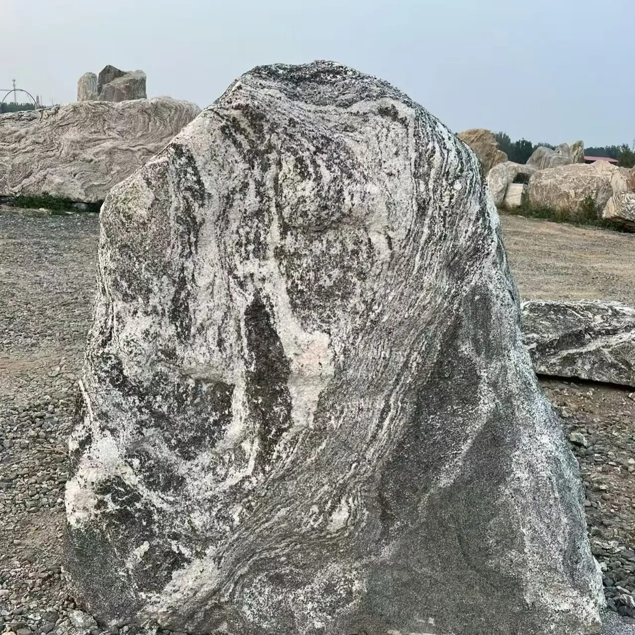 新中式风格石庭院客厅景观靠山石室内外摆件