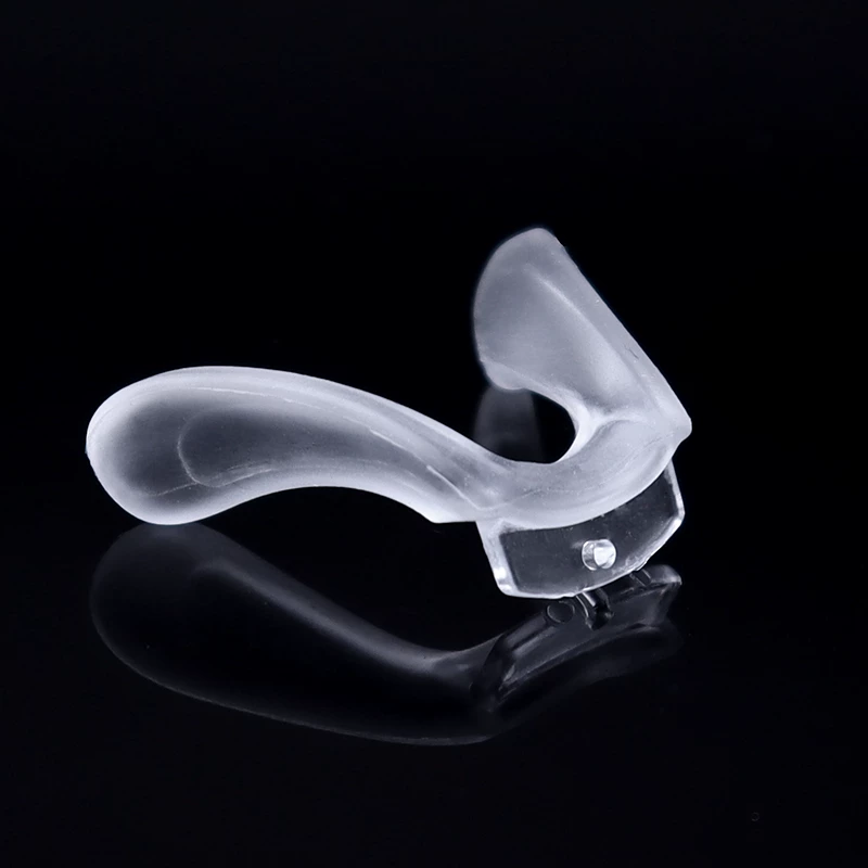 近视眼镜配件马鞍形鼻托单螺丝孔硅胶U型连体鼻垫一体式鼻夹托叶