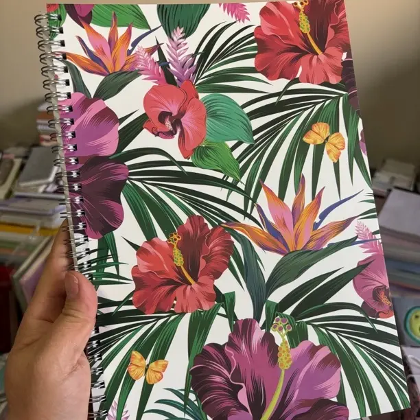 孤品A4线圈横线本大花封面 微瑕