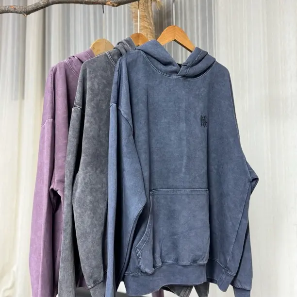 8850秋冬情侣水洗棉宽松连帽(无抽绳长袖休闲百搭卫衣